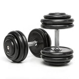 CHD Complete Dumbbell Sets - Rubber - 2.5 kg Incline - 5 to 70 kg