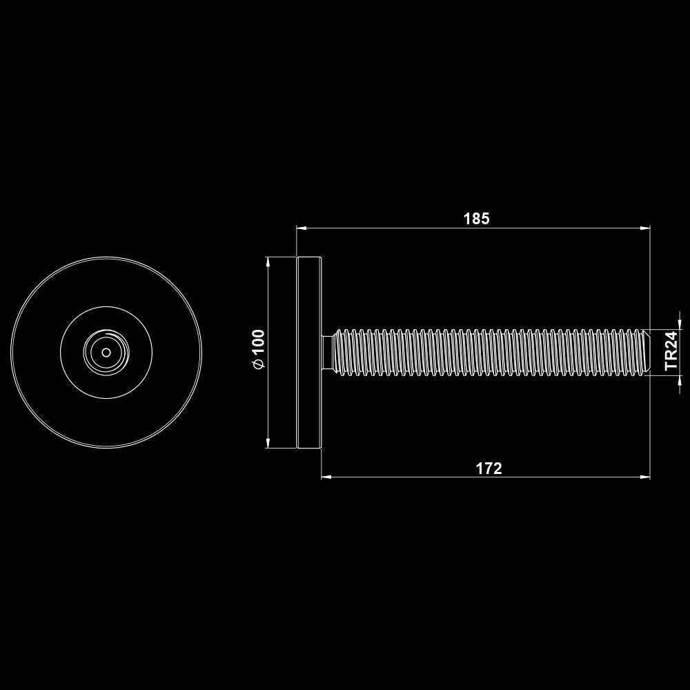 ATX® Octa Gewindeverschlüsse 4 Stück - 172 mm lang