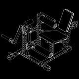 ATX® Beinstrecker / Beinbeuger - sitzend Isoansicht