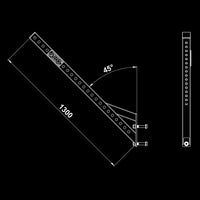 ATX® Flying Pull-Up Bar – 45° Extension Arm / Ausleger Maße