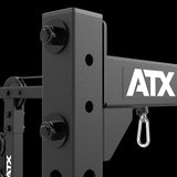 ATX® Half Rack 510 mit Latzugstation - 100 kg Steckgewichte - Höhe 195 cm stabile Bauweise
