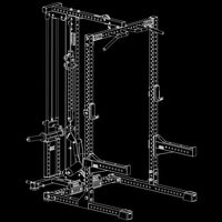 ATX® Half Rack 780 mit Latzug - Plate Load Isoansicht