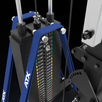 ATX® Half Rack 780 mit Latzug - Steckgewichte 125 kg Gewichte