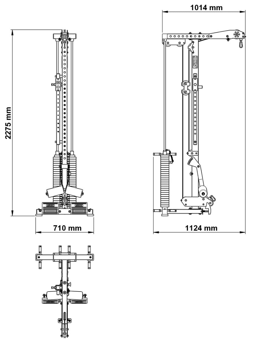 ATX® Lat Pulldown - Option LTO-780 - 125 kg weights