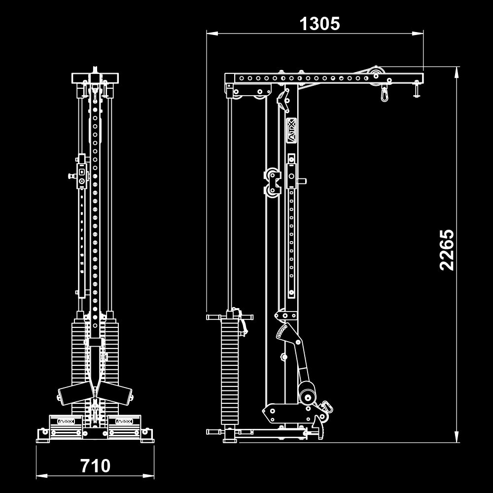 ATX® Lat Pulldown Option MPX-/ HRX-780 - 125 kg Weight Stack 