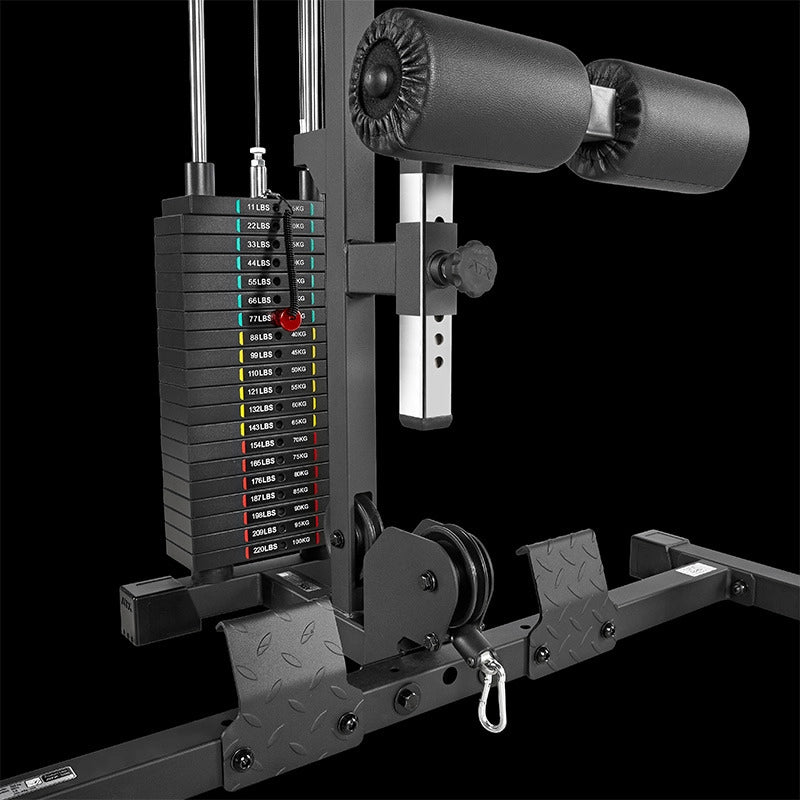 ATX® Power Rack 520 complete station with lat pull-down station 100 kg weights - height 218 cm 