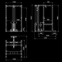 ATX® Power Rack 510 Komplettstation mit Latzugstation 100 kg Steckgewichte - Höhe 198 cm Maße