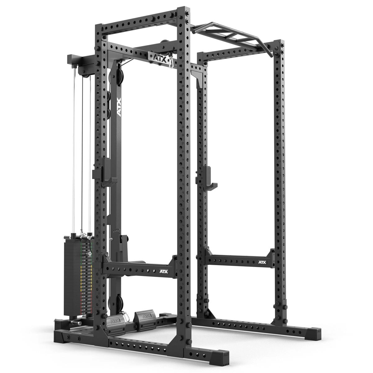 ATX® Power Rack 640/660 mit Latzug 115 kg Steckgewichte, in 2 Höhen seite