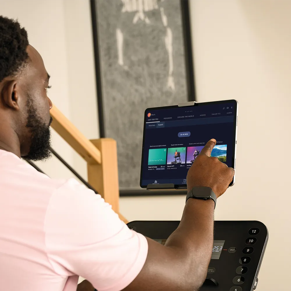 Tablet mit Trainingsprogrammen