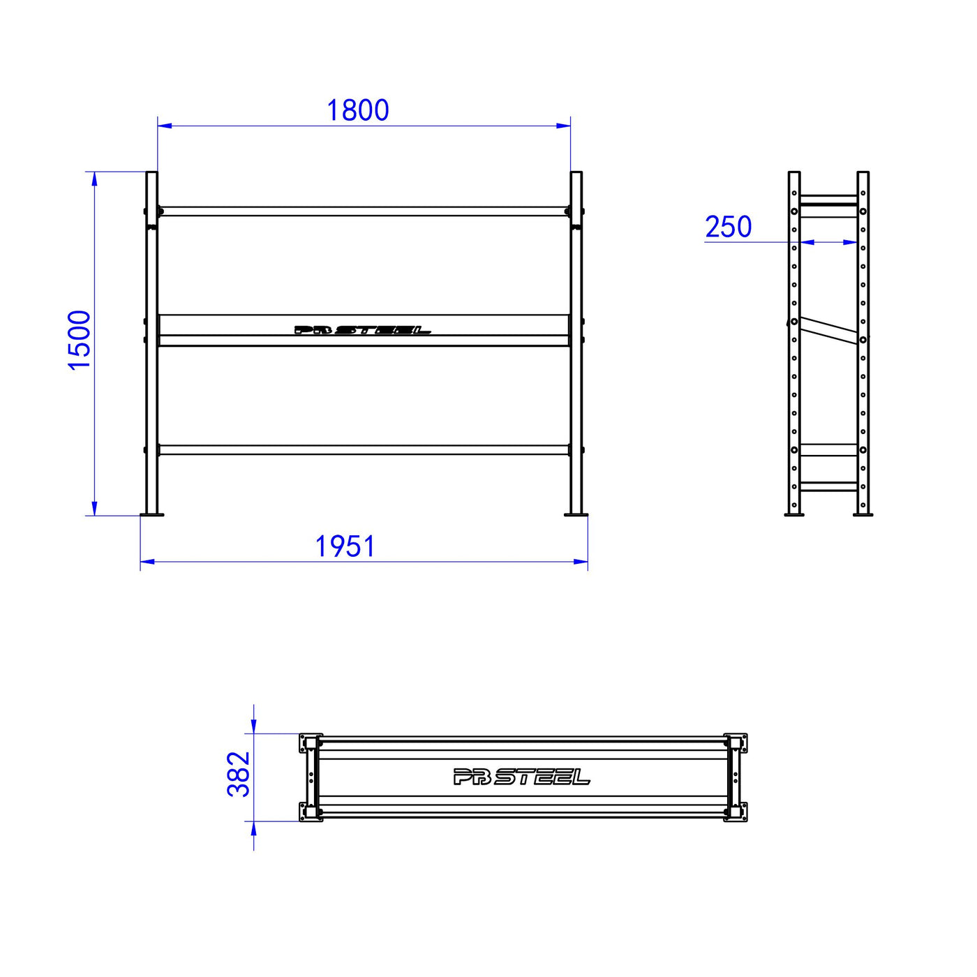Hantelablage 3 stufig Multi Storage - extra flach