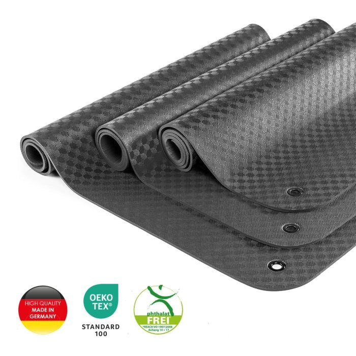 Professional black gymnastics mat set - 5 pieces