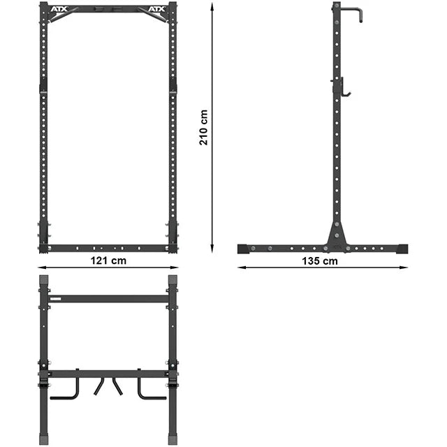 ATX® Half Rack 620 incl. J-Hooks &amp; Safety Spotter Arms