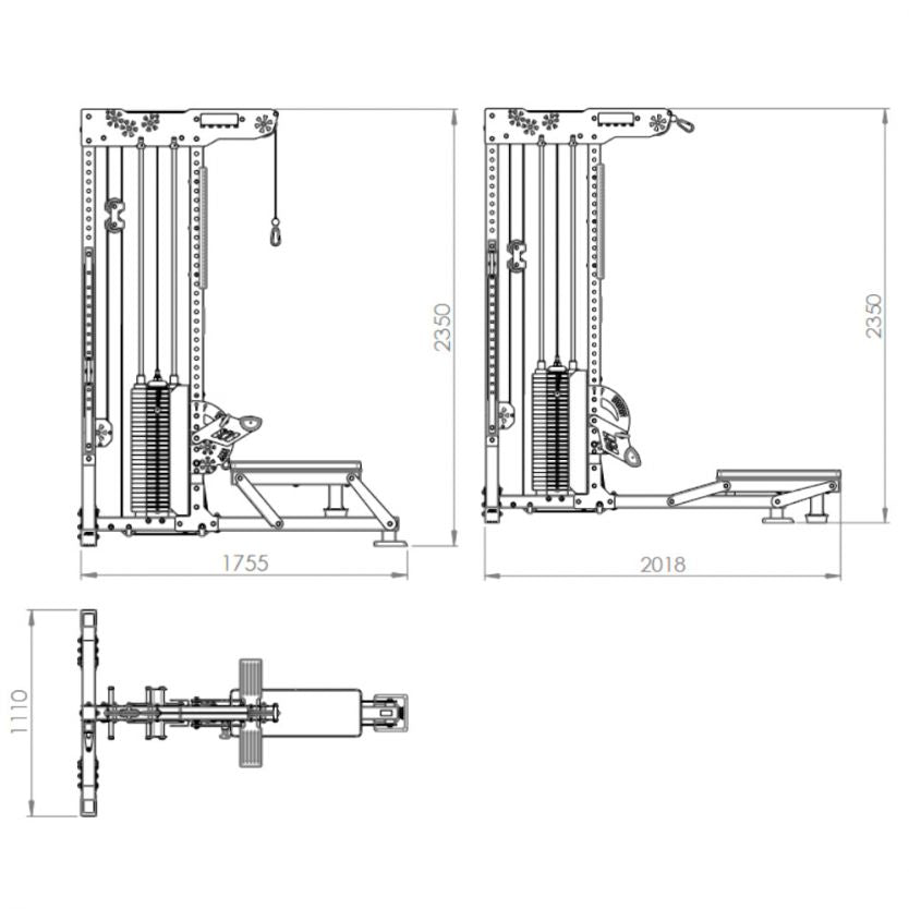 ATX® Trinity Tower Lat Pulldown Station 3 in 1