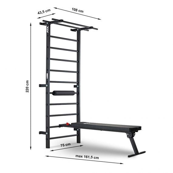 ATX® Wall Bar Gym / Wall Bars with Bench