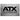 ATX® Stoffbanner - schwarzes ATX-Logo auf weißer Steinwand - 200 x 125 cm