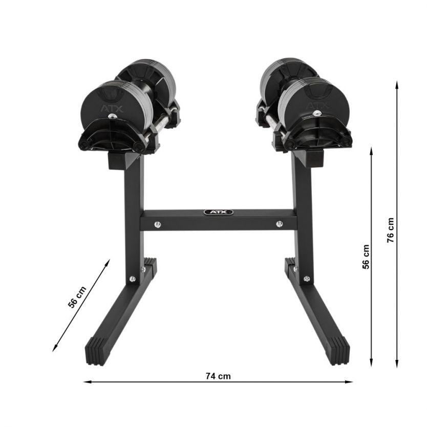 ATX® Nüobell 2 - 20 kg/ 32 kg/ 80 lb (36 kg) + Hantelständer