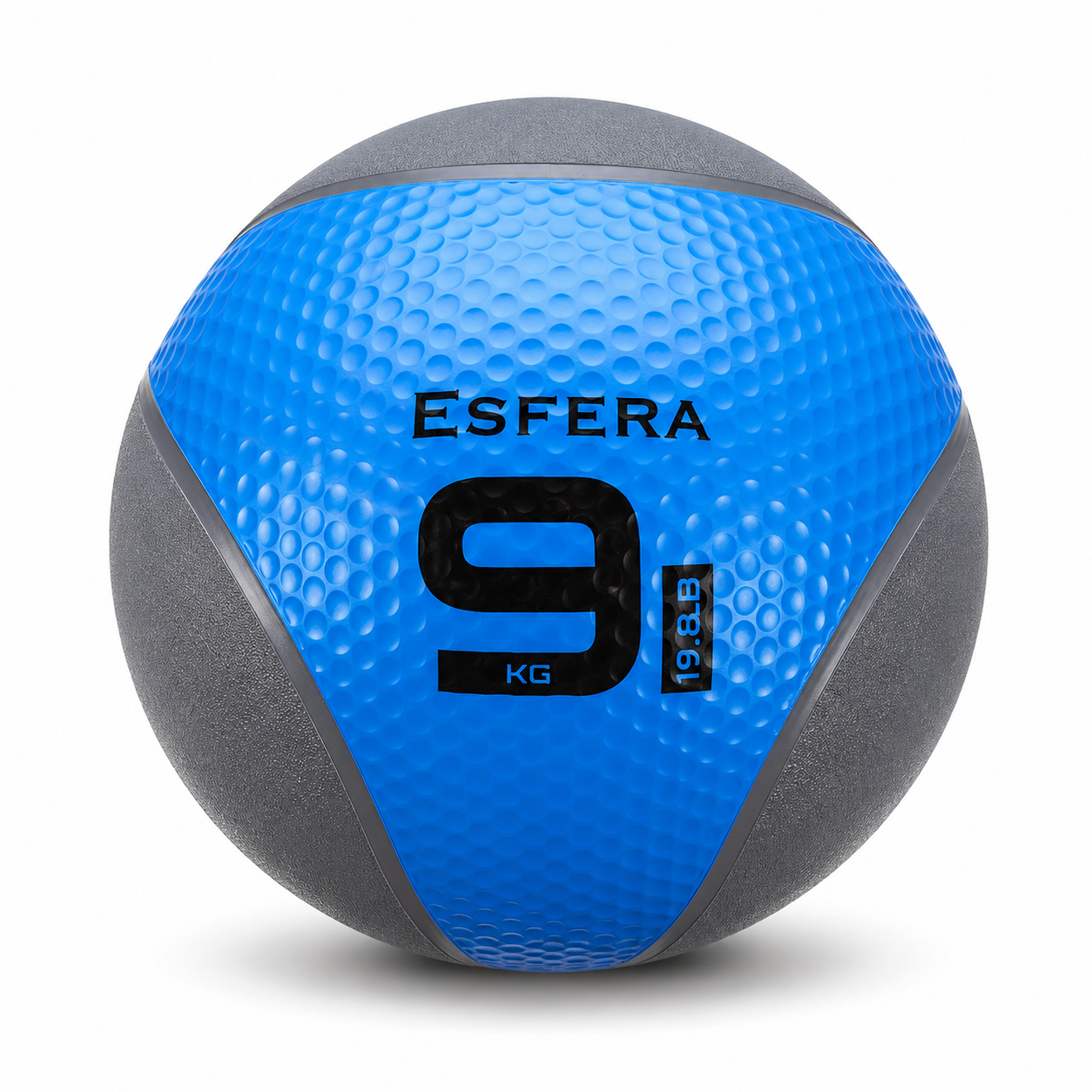 Medizinball aus Gummi – 9 kg blau