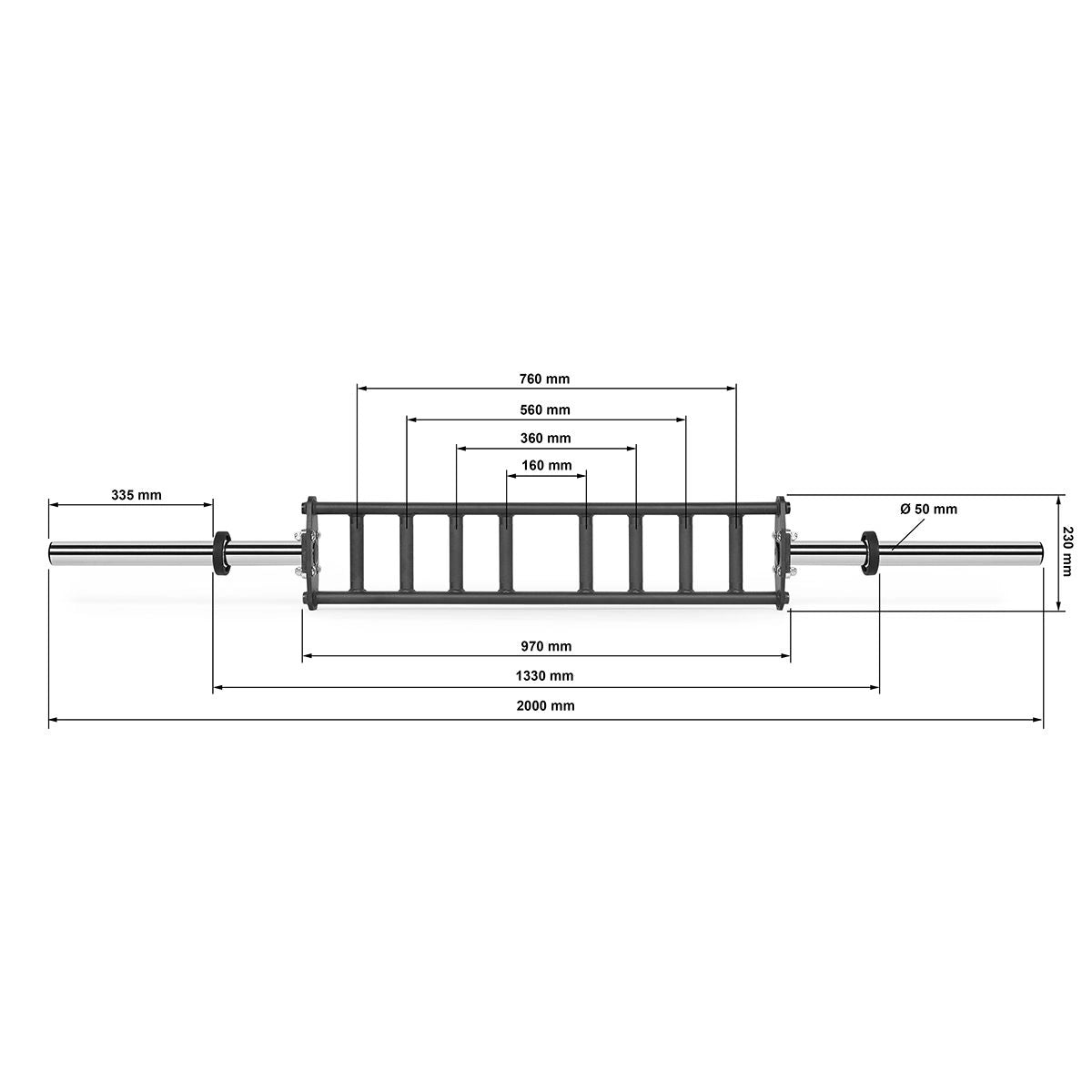 ATX® Parallel Multi Grip Bar - 50mm x 200cm