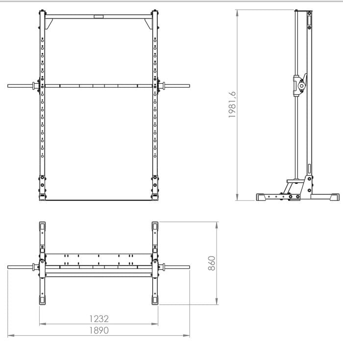 ATX® Smith Machine Compact - extra low - 198 cm
