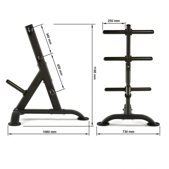 Target stand 50 mm mounts, in black oval design